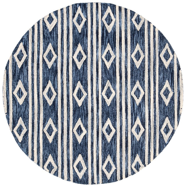Safavieh Micro Loop Mlp153N Navy/Ivory Rug.