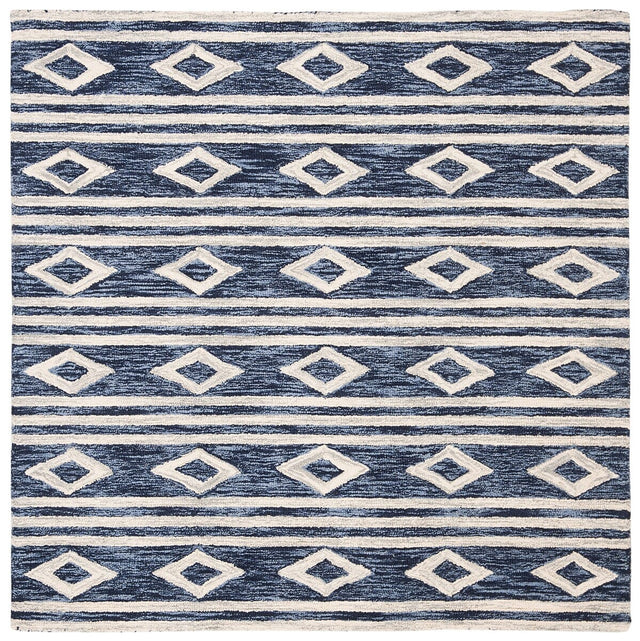 Safavieh Micro Loop Mlp153N Navy/Ivory Rug.