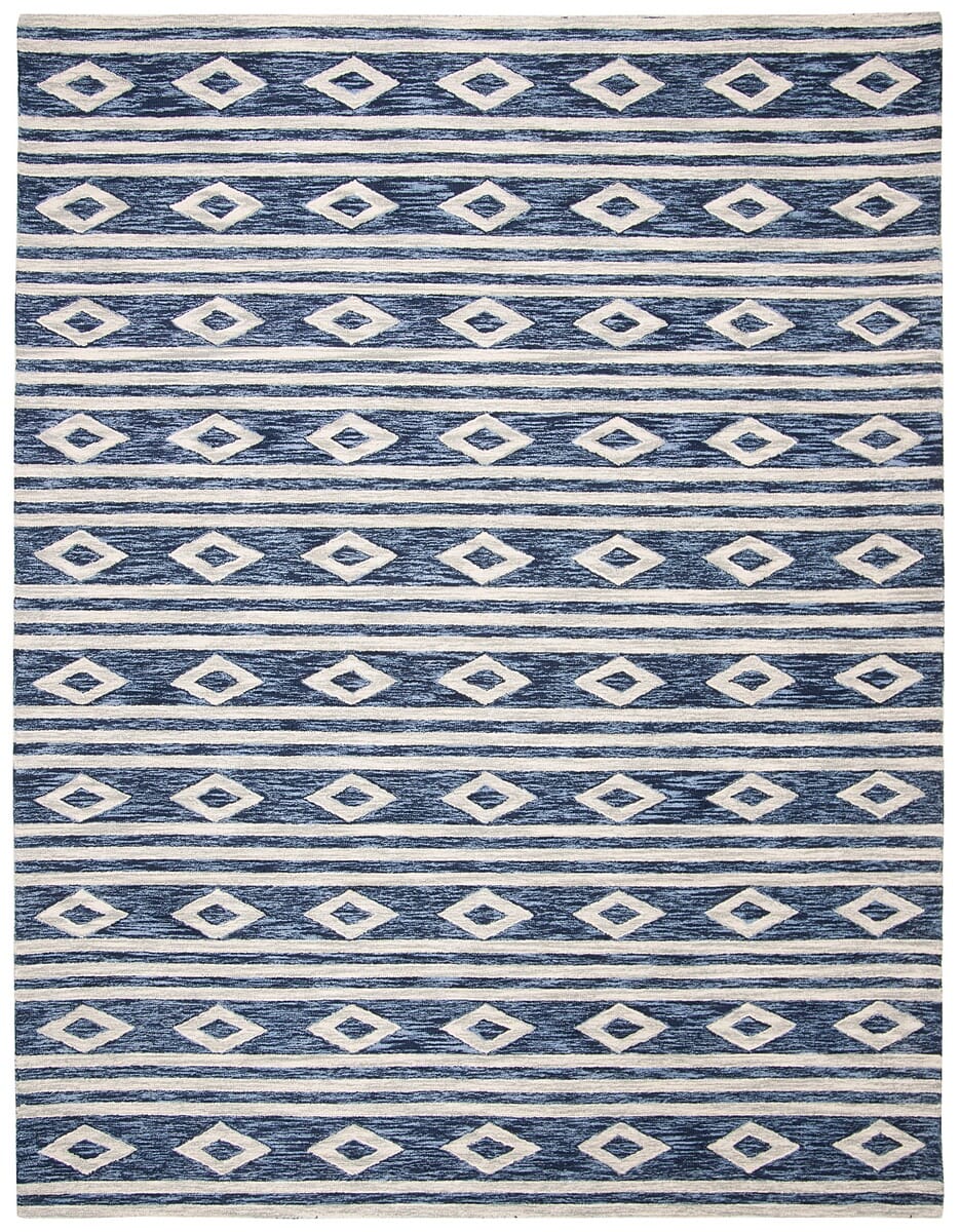 Safavieh Micro Loop Mlp153N Navy/Ivory Rug.