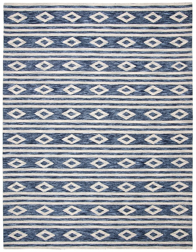 Safavieh Micro Loop Mlp153N Navy/Ivory Rug.