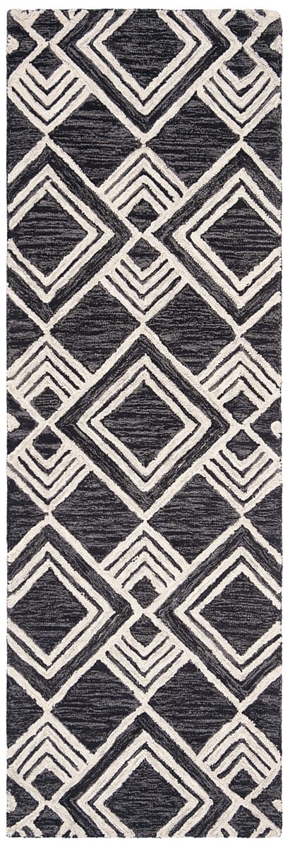 Safavieh Micro-Loop Mlp154H Charcoal / Ivory Rugs.