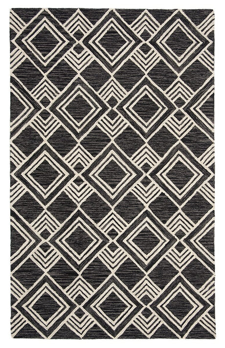 Safavieh Micro-Loop Mlp154H Charcoal / Ivory Rugs.