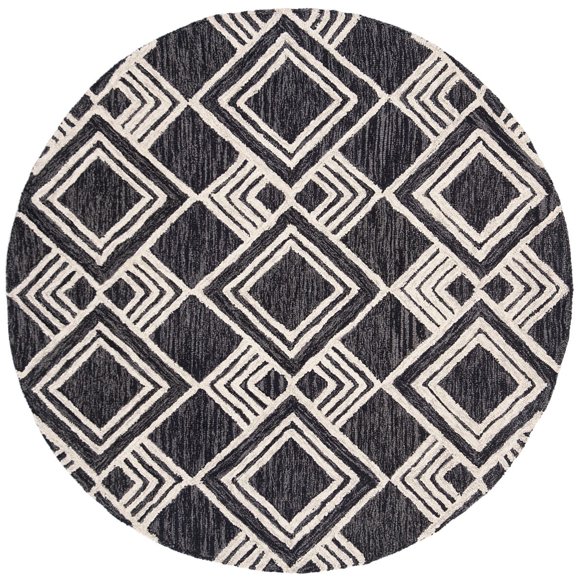 Safavieh Micro-Loop Mlp154H Charcoal / Ivory Rugs.