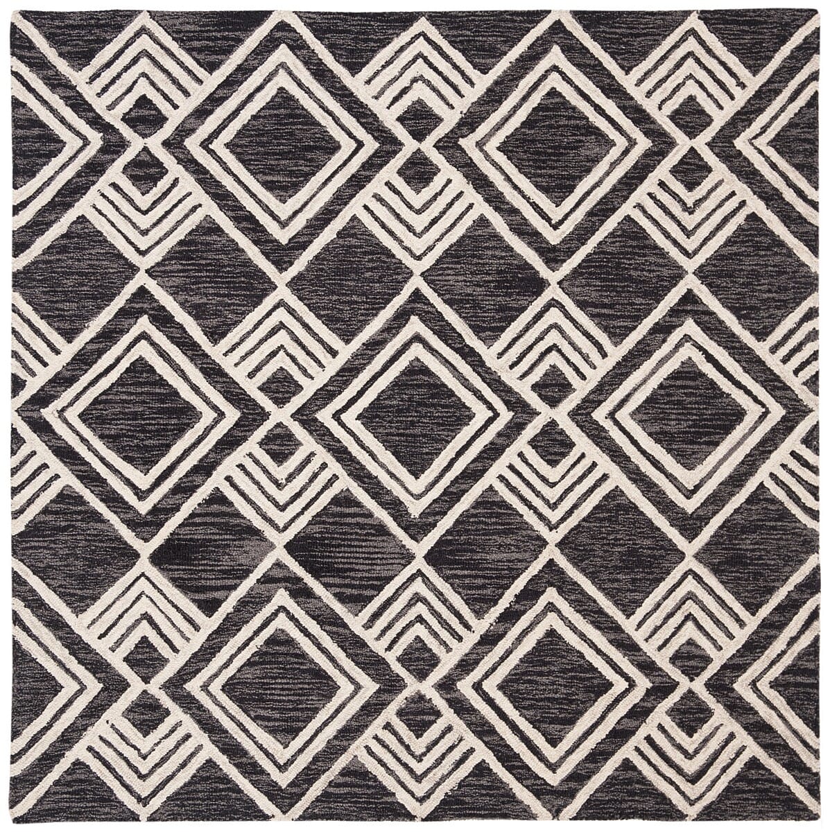 Safavieh Micro-Loop Mlp154H Charcoal / Ivory Rugs.
