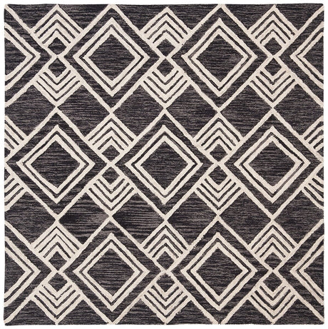 Safavieh Micro-Loop Mlp154H Charcoal / Ivory Rugs.