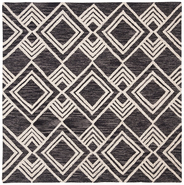 Safavieh Micro-Loop Mlp154H Charcoal / Ivory Rugs.