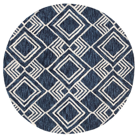 Safavieh Micro-Loop Mlp154N Navy / Ivory Rugs.