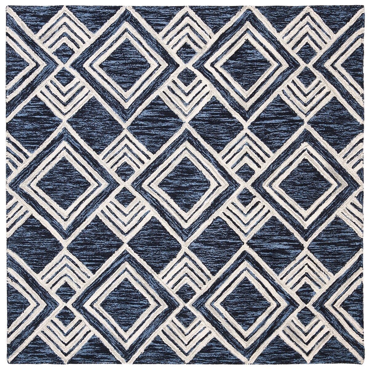 Safavieh Micro-Loop Mlp154N Navy / Ivory Rugs.