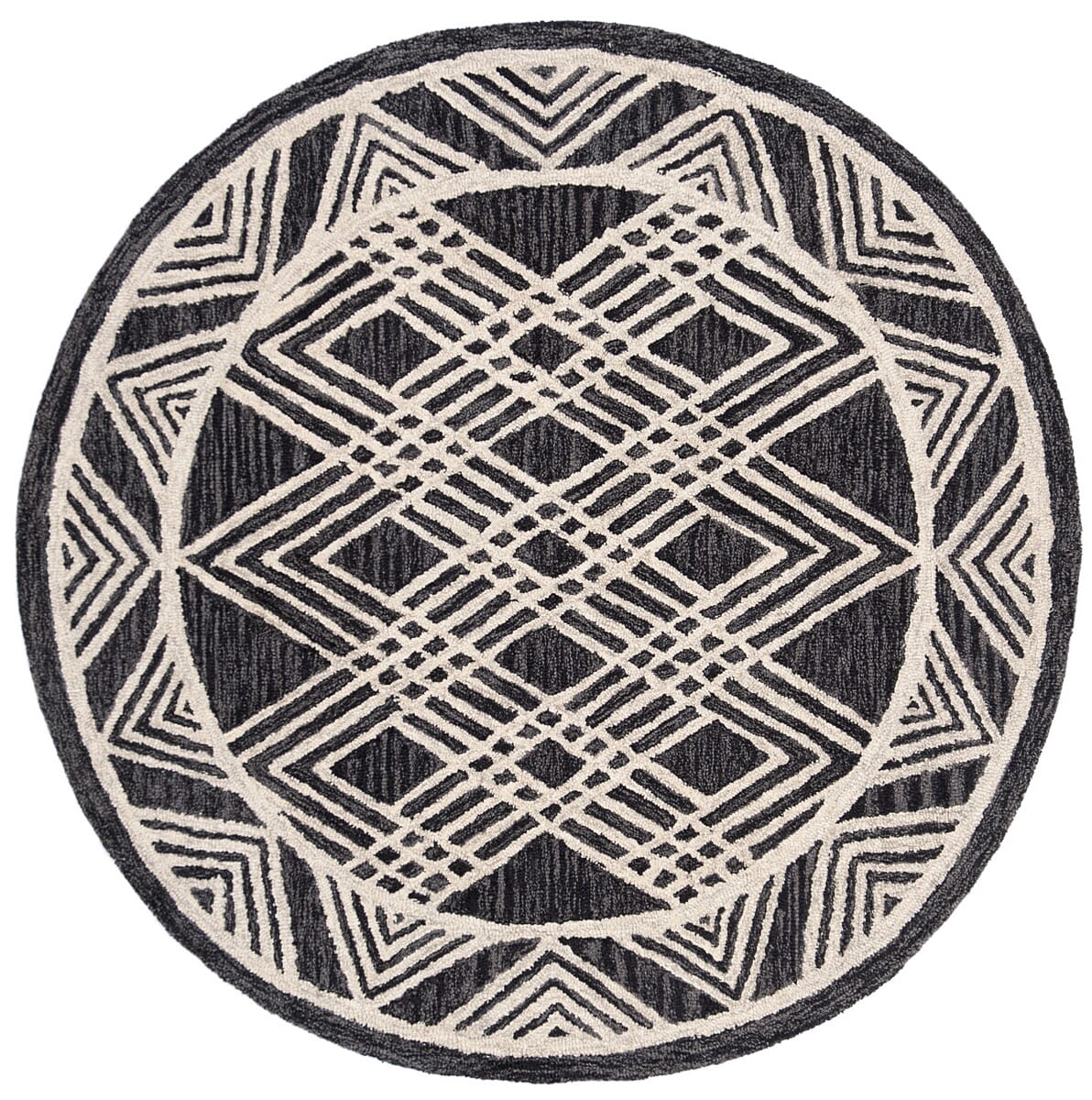 Safavieh Micro Loop Mlp155H Charcoal/Ivory Rug.