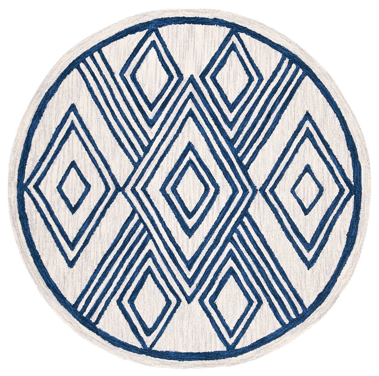 Safavieh Micro Loop Mlp156A Ivory/Navy Rug.