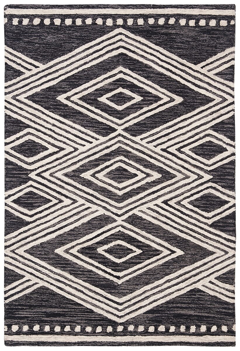 Safavieh Micro Loop Mlp156H Charcoal/Ivory Rug.
