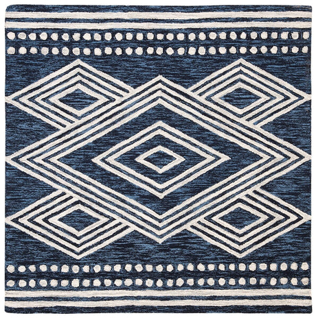 Safavieh Micro Loop Mlp156N Navy/Ivory Rug.