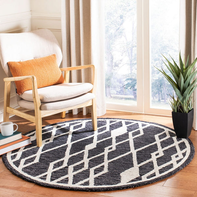Safavieh Micro Loop Mlp157H Charcoal/Ivory Rug.