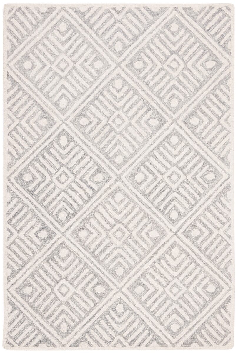 Safavieh Micro-Loop Mlp262F Grey / Ivory Rugs.
