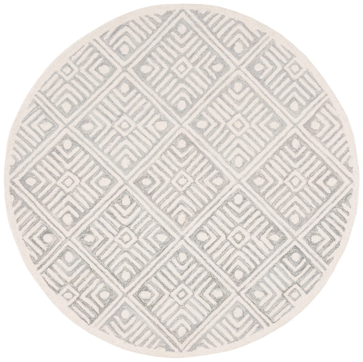 Safavieh Micro-Loop Mlp262F Grey / Ivory Rugs.