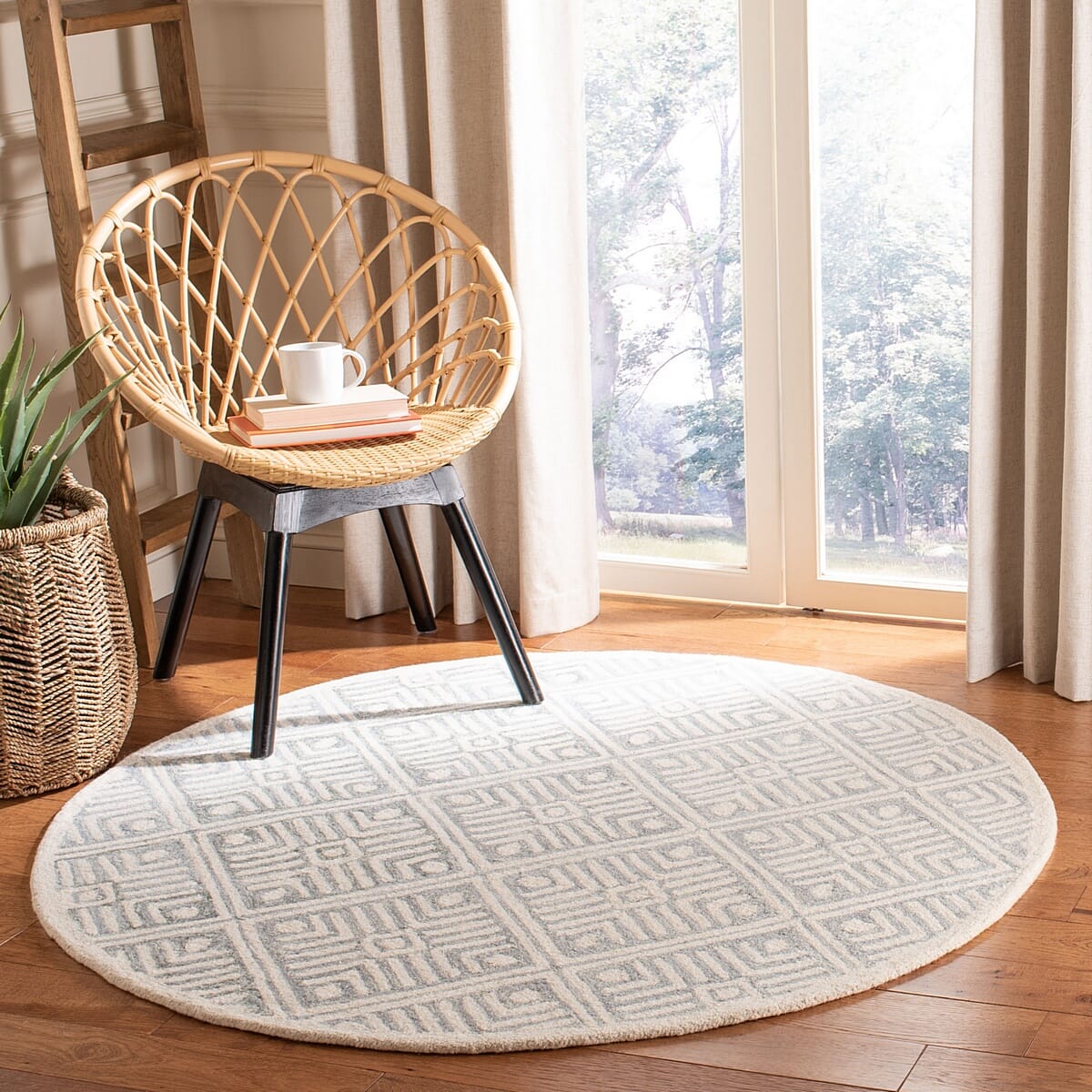 Safavieh Micro-Loop Mlp262F Grey / Ivory Rugs.