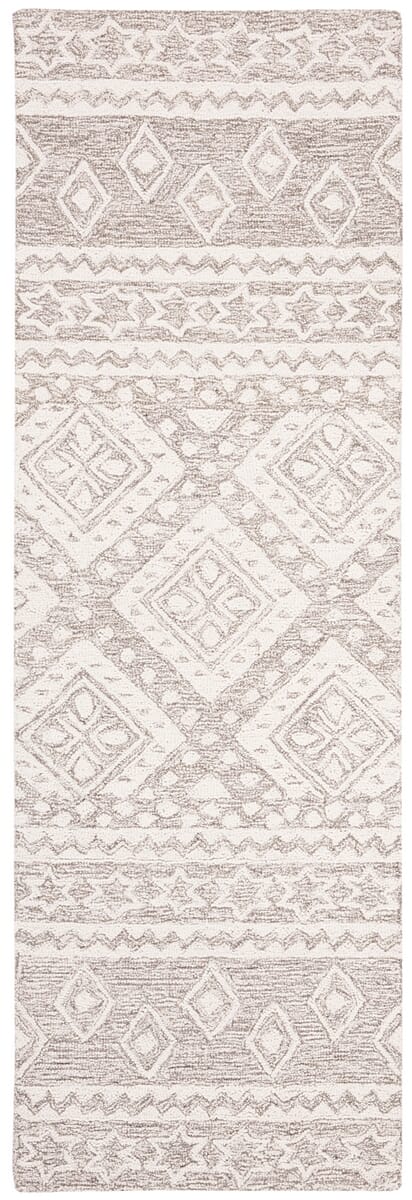Safavieh Micro-Loop Mlp501F Grey / Ivory Rugs.