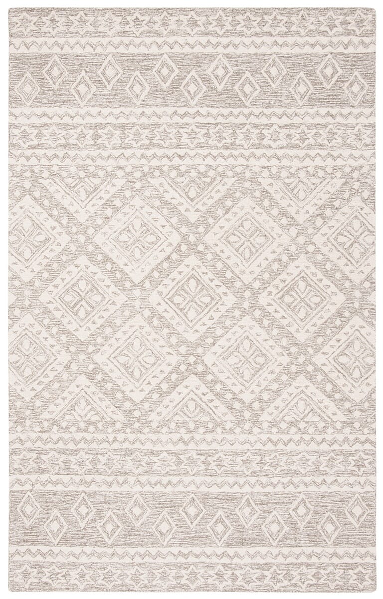 Safavieh Micro-Loop Mlp501F Grey / Ivory Rugs.