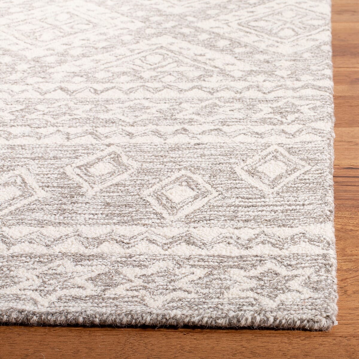 Safavieh Micro-Loop Mlp501F Grey / Ivory Rugs.