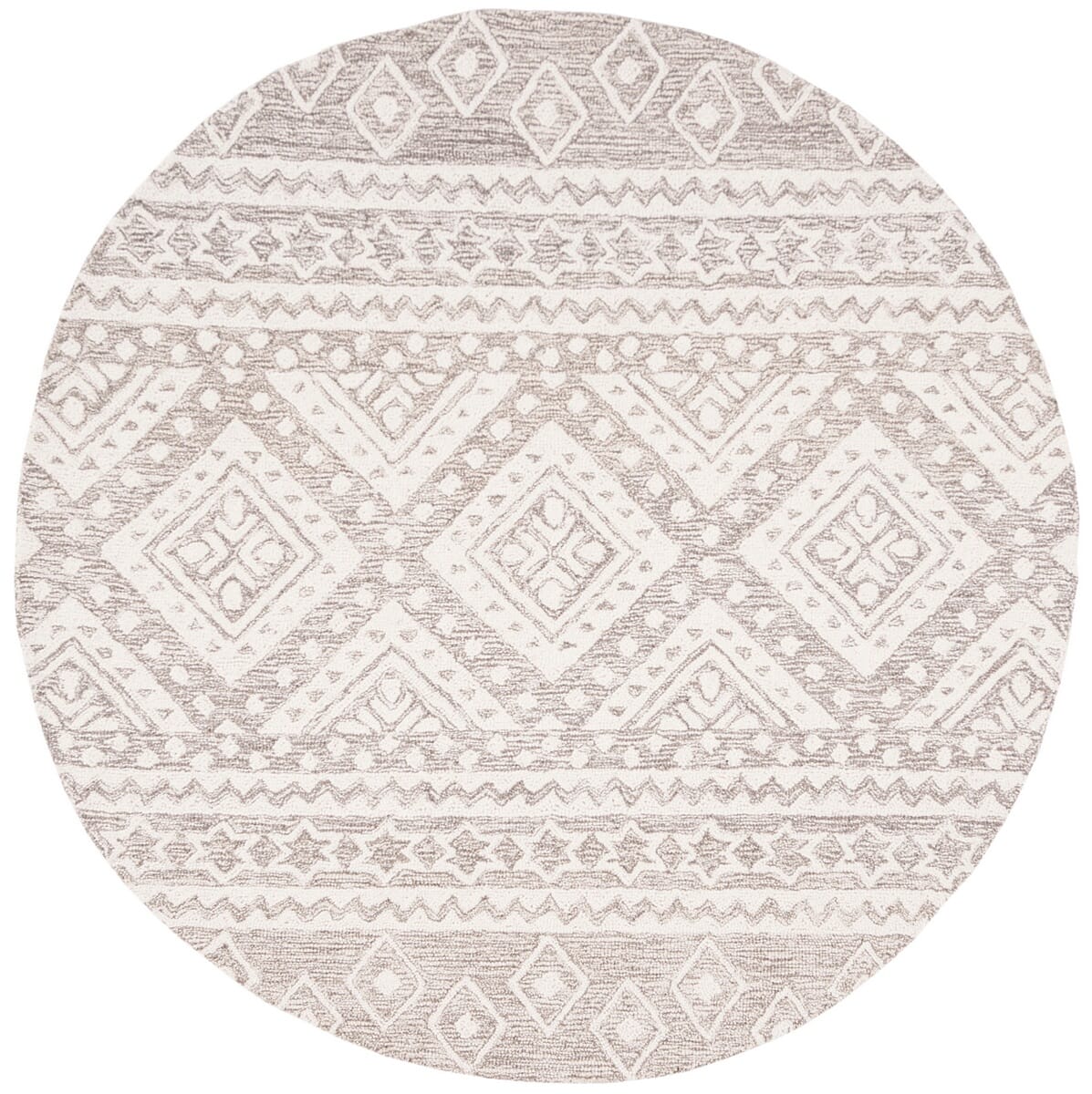 Safavieh Micro-Loop Mlp501F Grey / Ivory Rugs.