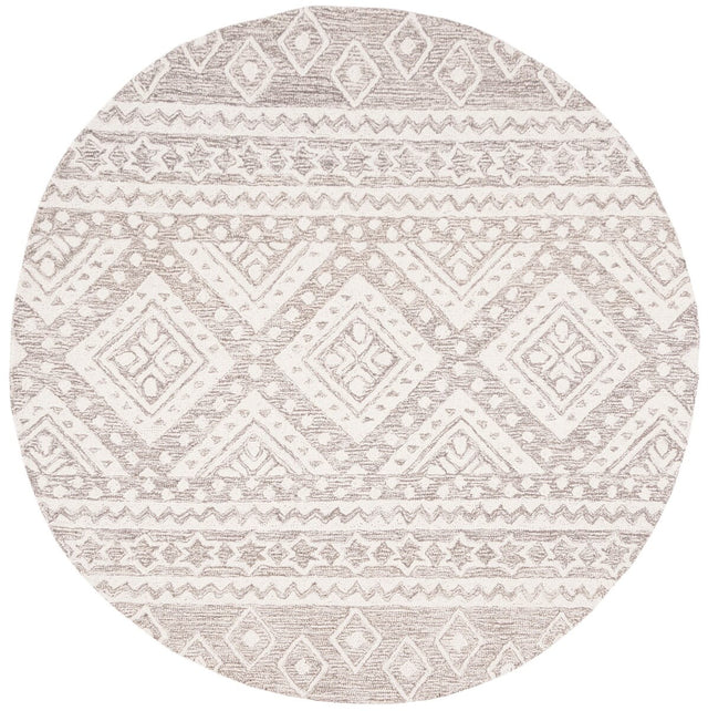Safavieh Micro-Loop Mlp501F Grey / Ivory Rugs.