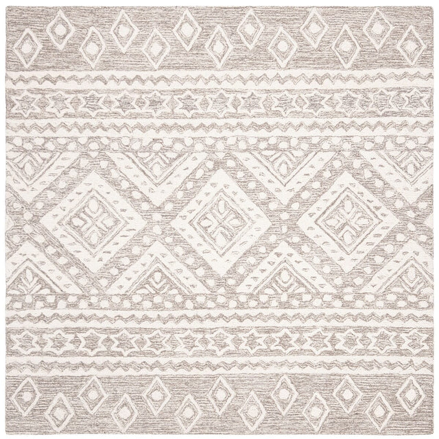 Safavieh Micro-Loop Mlp501F Grey / Ivory Rugs.