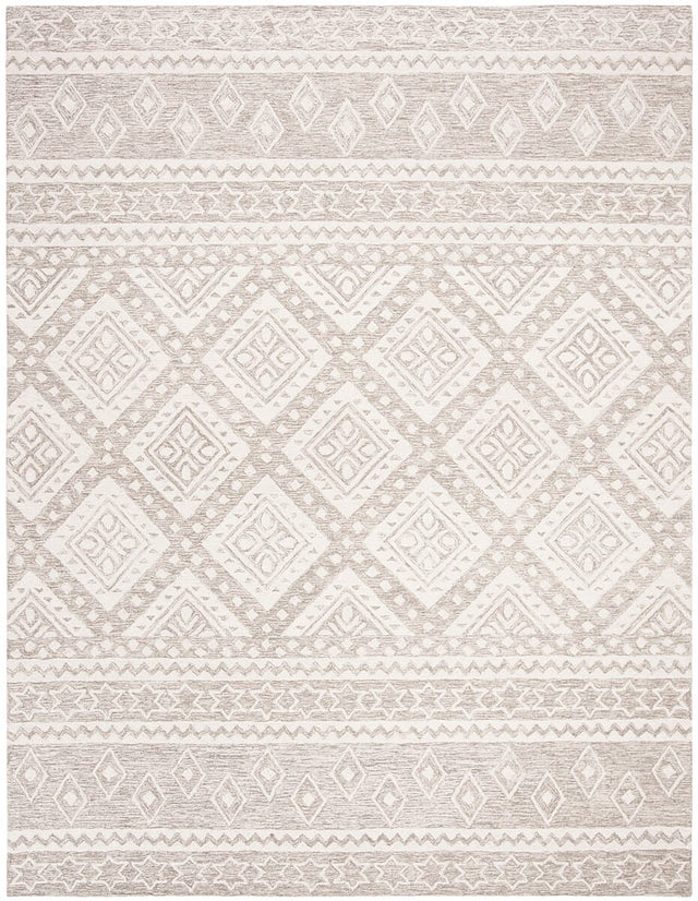 Safavieh Micro-Loop Mlp501F Grey / Ivory Rugs.