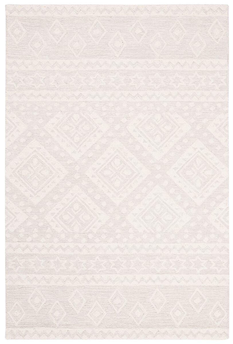 Safavieh Micro-Loop Mlp501G Grey / Ivory Rugs.