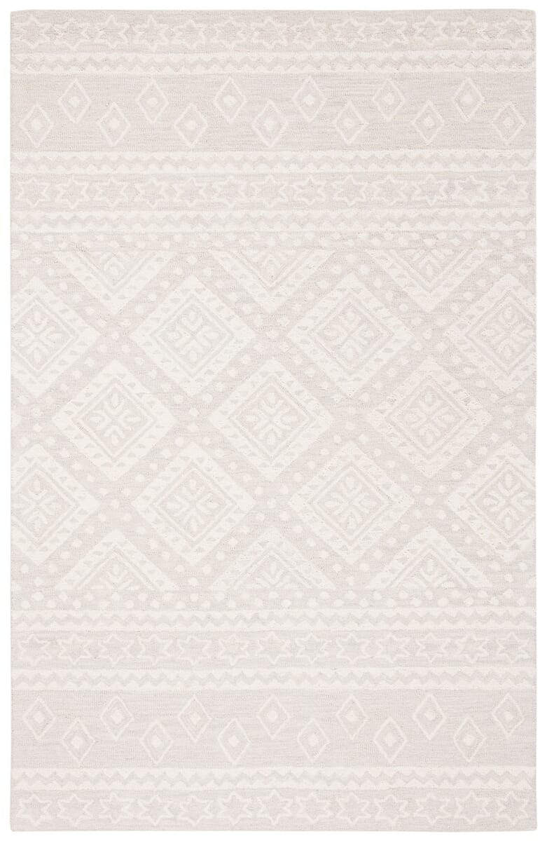 Safavieh Micro-Loop Mlp501G Grey / Ivory Rugs.
