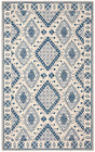 Safavieh Micro-Loop Mlp511M Ivory / Blue Rugs.