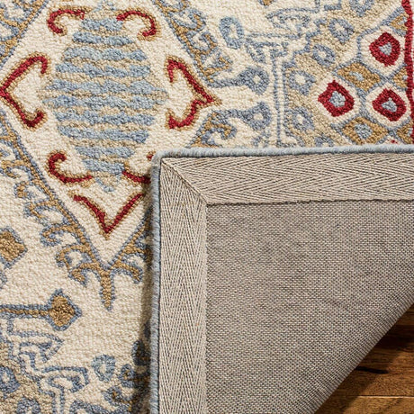 Safavieh Micro-Loop Mlp511Q Ivory / Red Rugs.