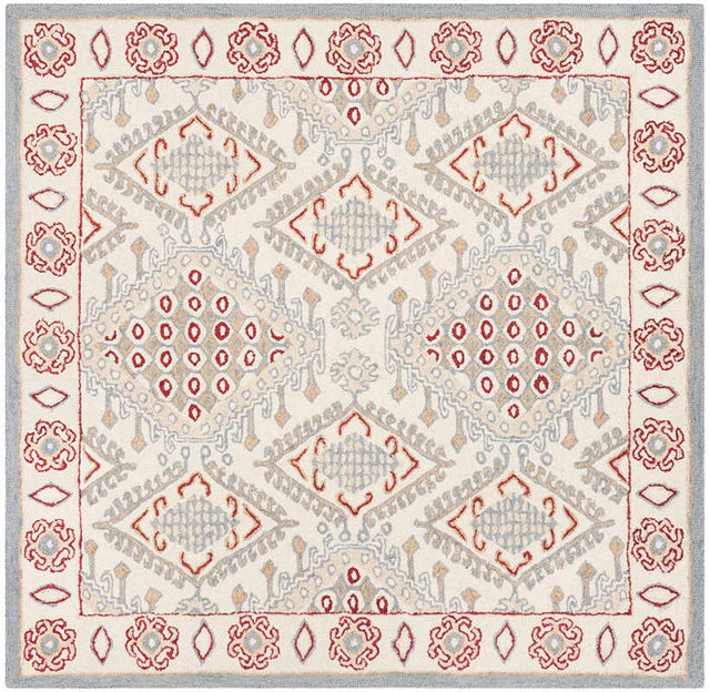 Safavieh Micro-Loop Mlp511Q Ivory / Red Rugs.