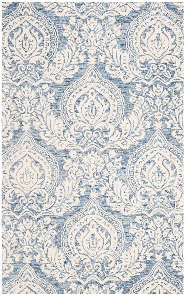 Safavieh Micro-Loop Mlp512M Blue / Ivory Rugs.