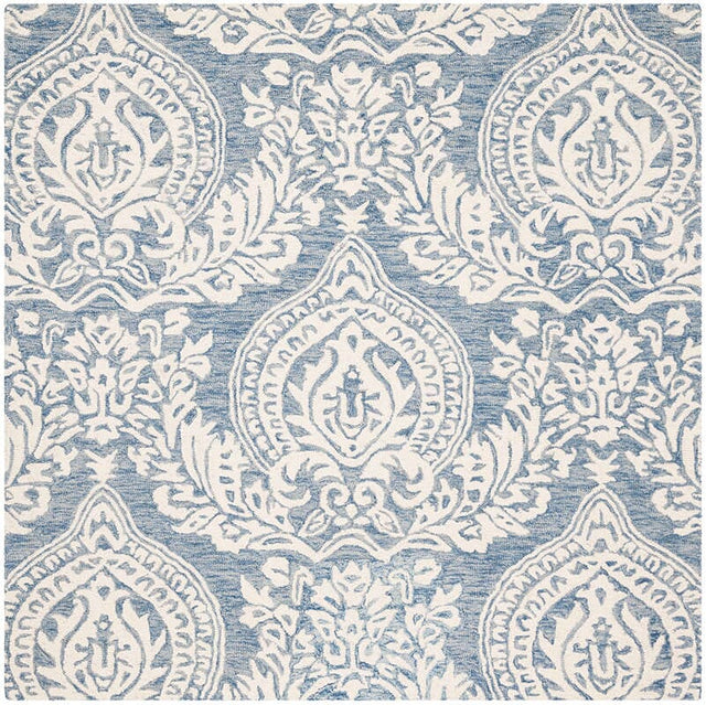 Safavieh Micro-Loop Mlp512M Blue / Ivory Rugs.