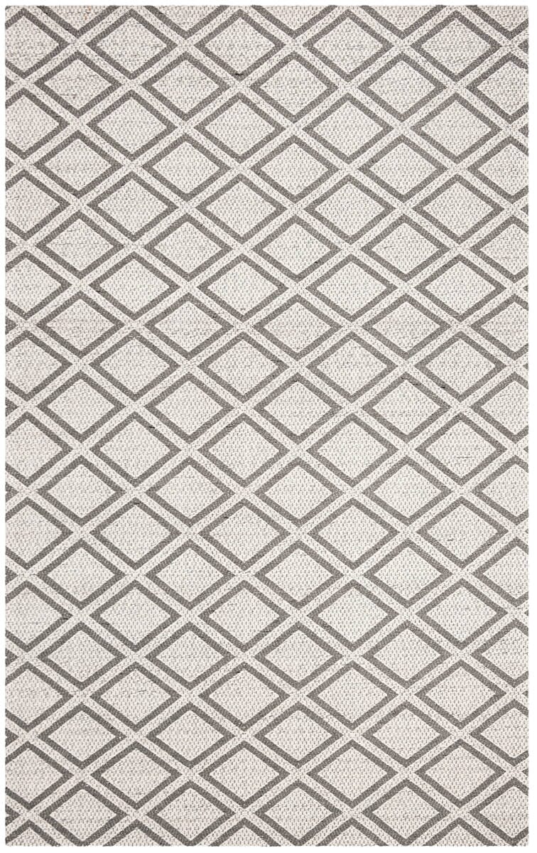 Safavieh Micro-Loop Mlp514G Silver / Dark Grey Rugs.