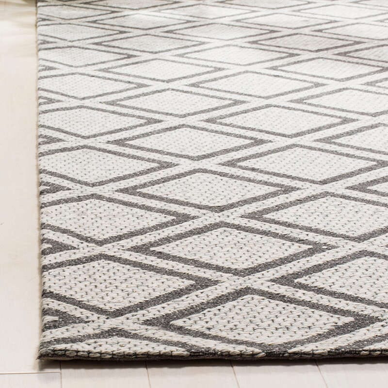 Safavieh Micro-Loop Mlp514G Silver / Dark Grey Rugs.