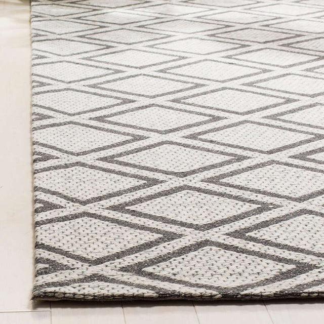 Safavieh Micro-Loop Mlp514G Silver / Dark Grey Rugs.