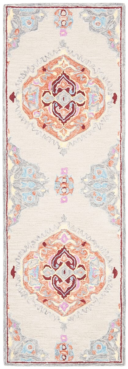 Safavieh Micro-Loop Mlp551B Beige / Orange Rugs.