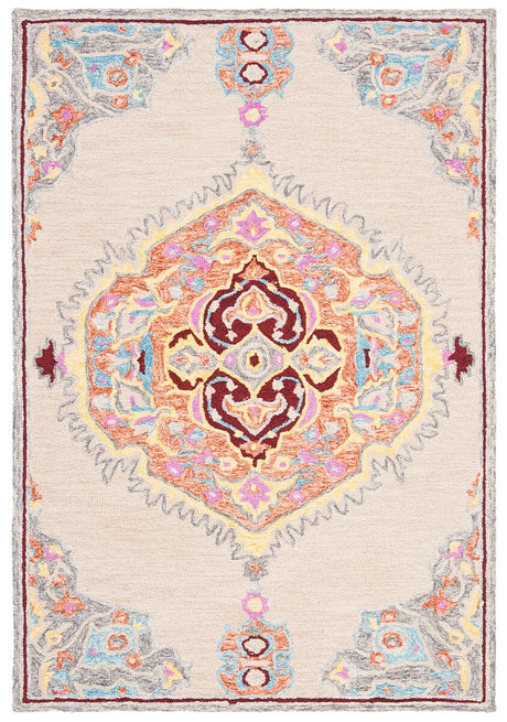 Safavieh Micro-Loop Mlp551B Beige / Orange Rugs.