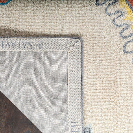 Safavieh Micro-Loop Mlp551B Beige / Orange Rugs.