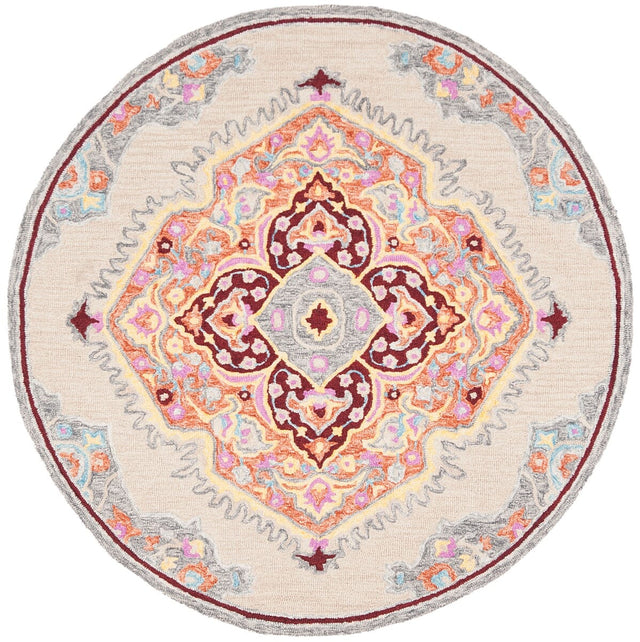 Safavieh Micro-Loop Mlp551B Beige / Orange Rugs.