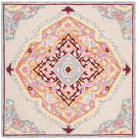 Safavieh Micro-Loop Mlp551B Beige / Orange Rugs.