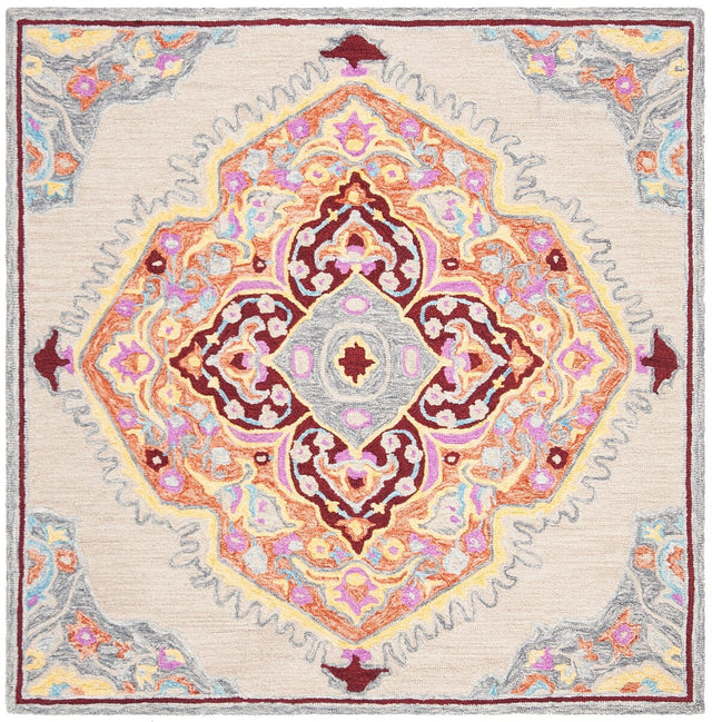 Safavieh Micro-Loop Mlp551B Beige / Orange Rugs.