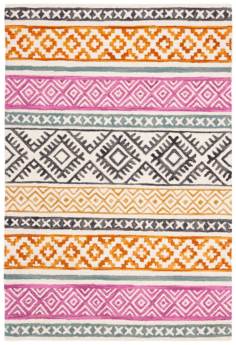 Safavieh Micro-Loop Mlp552A Ivory / Rust Rugs.