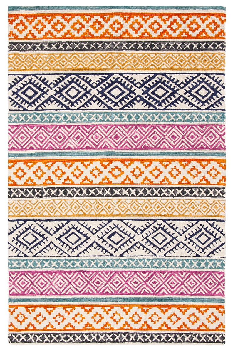 Safavieh Micro-Loop Mlp552A Ivory / Rust Rugs.