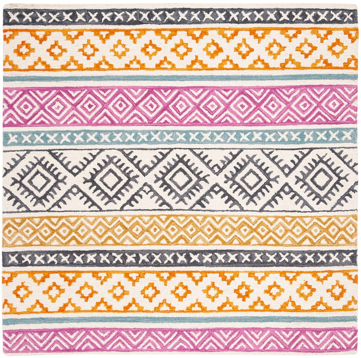Safavieh Micro-Loop Mlp552A Ivory / Rust Rugs.