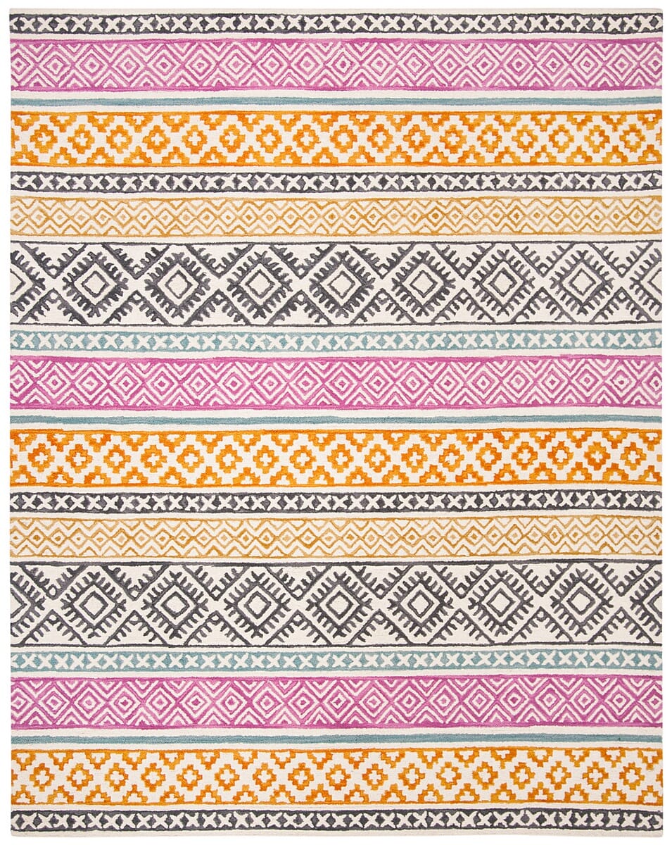 Safavieh Micro-Loop Mlp552A Ivory / Rust Rugs.
