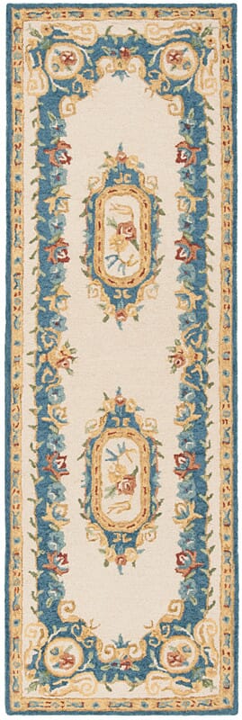 Safavieh Micro-Loop Mlp601A Cream / Blue Rugs.