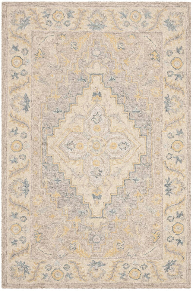 Safavieh Micro-Loop Mlp602B Beige / Grey Rugs.