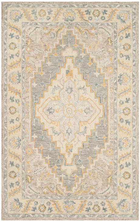 Safavieh Micro-Loop Mlp602B Beige / Grey Rugs.